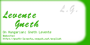 levente gneth business card